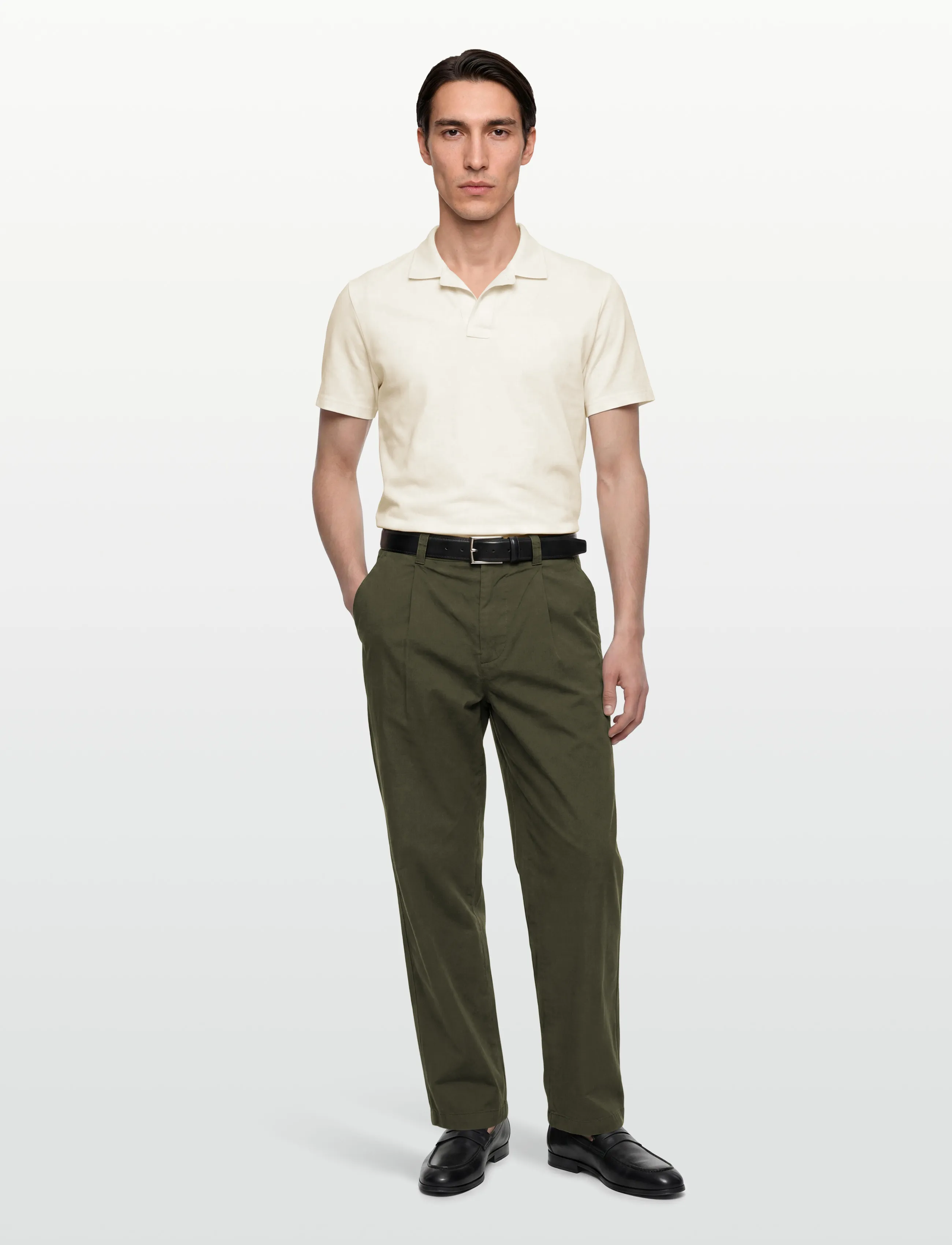 BOSS Chino_ST_Pleated_1 - Fitness & Running - BRIGHT GREEN / khaki/green