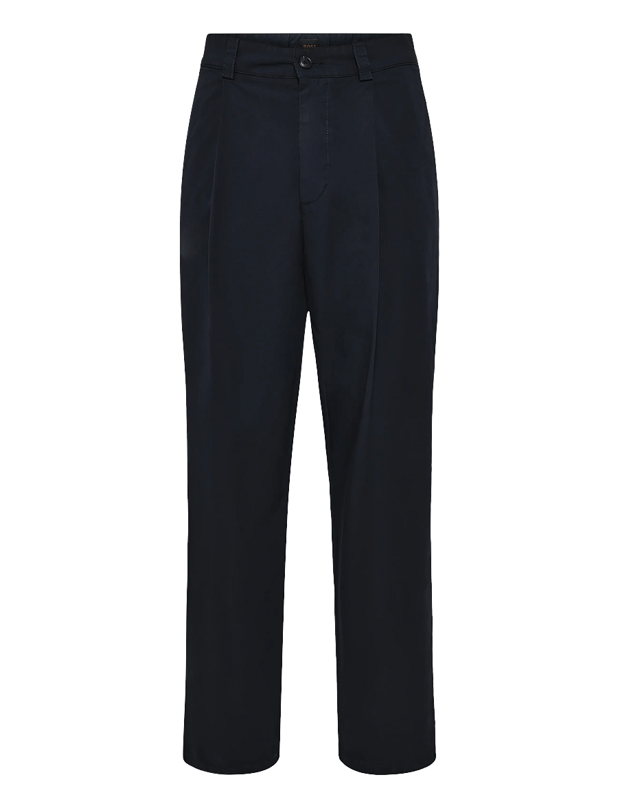 BOSS - Chino_ST_Pleated_1 - casual byxor - dark blue - 1