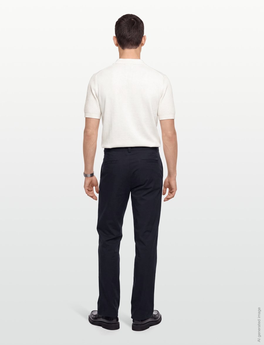 BOSS - Chino_ST_Pleated_1 - casual byxor - dark blue - 4
