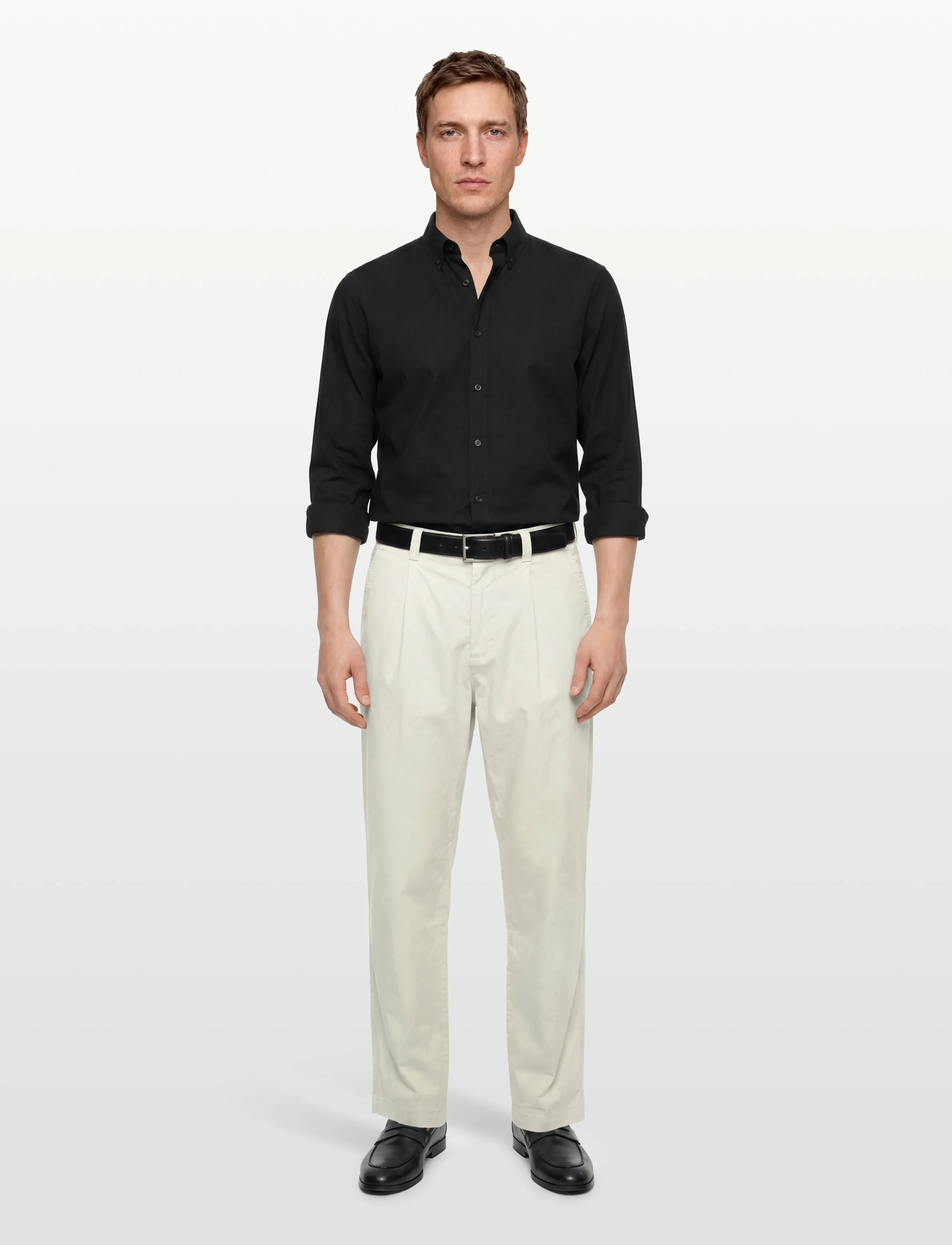 BOSS Chino_St_Pleated_1, 32 x 32, Beige, Bukser > Afslappet, Herre