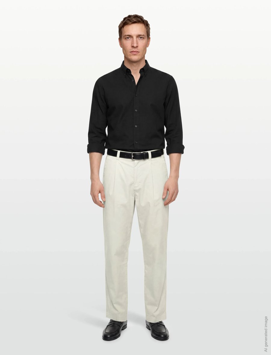 BOSS - Chino_ST_Pleated_1 - freizeithosen - light beige - 0