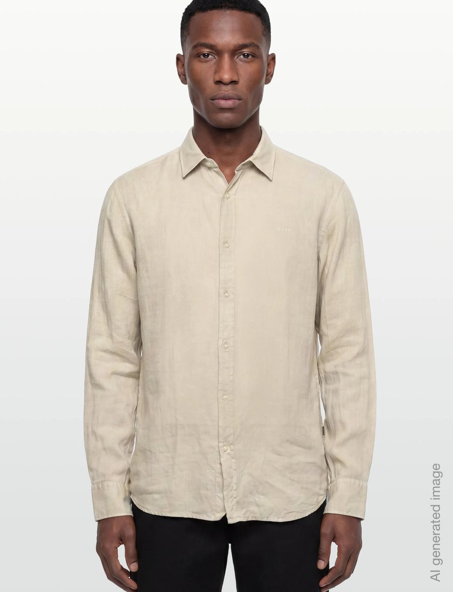 BOSS - Relegant_6_M - leinenhemden - light beige - 3