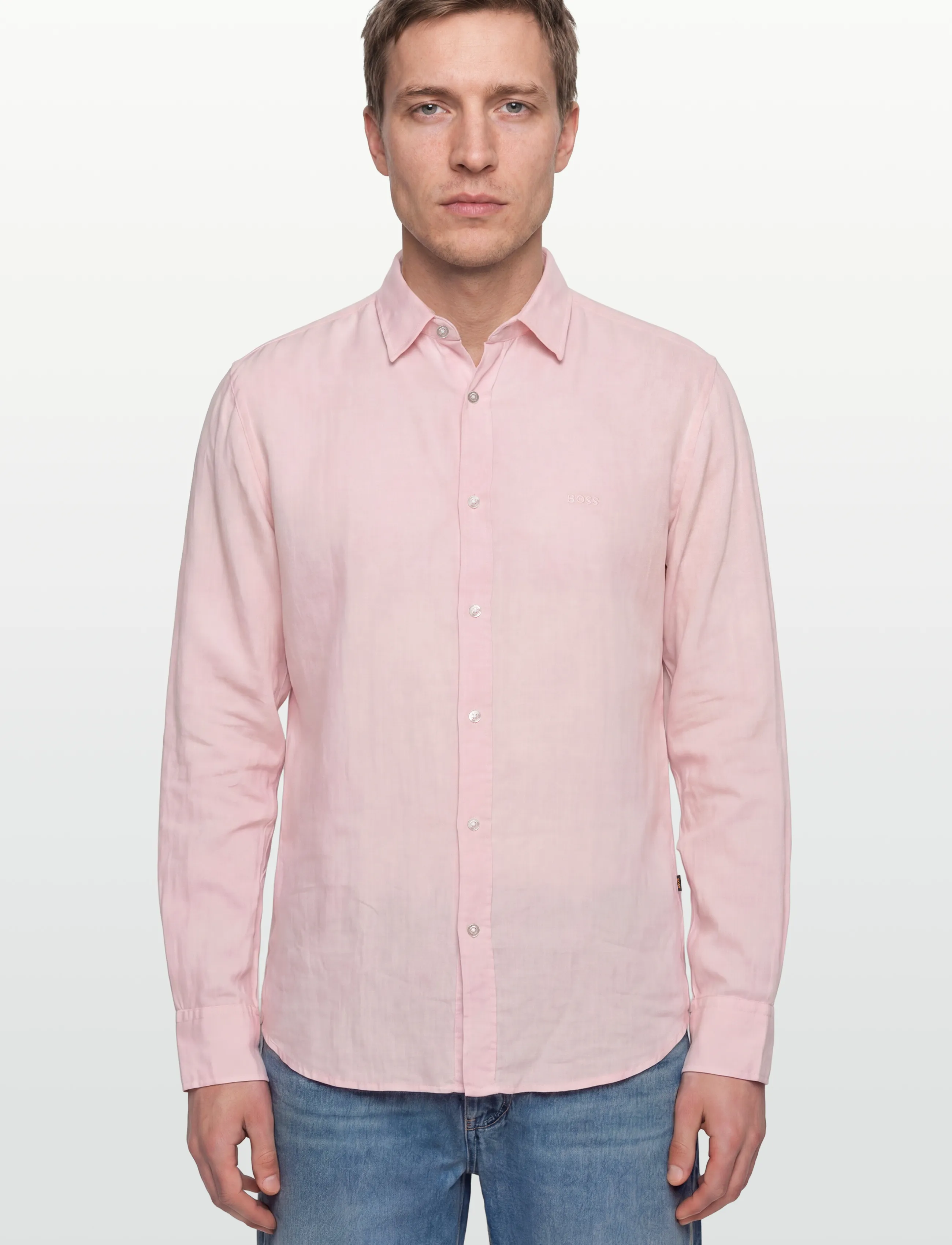 BOSS - Relegant_6_M - linen shirts - light/pastel pink - 3
