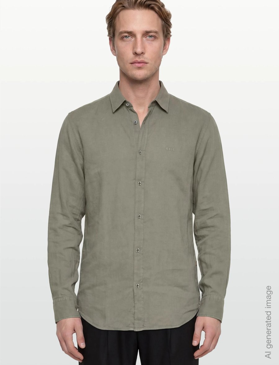 BOSS - Relegant_6_M - leinenhemden - open grey - 3