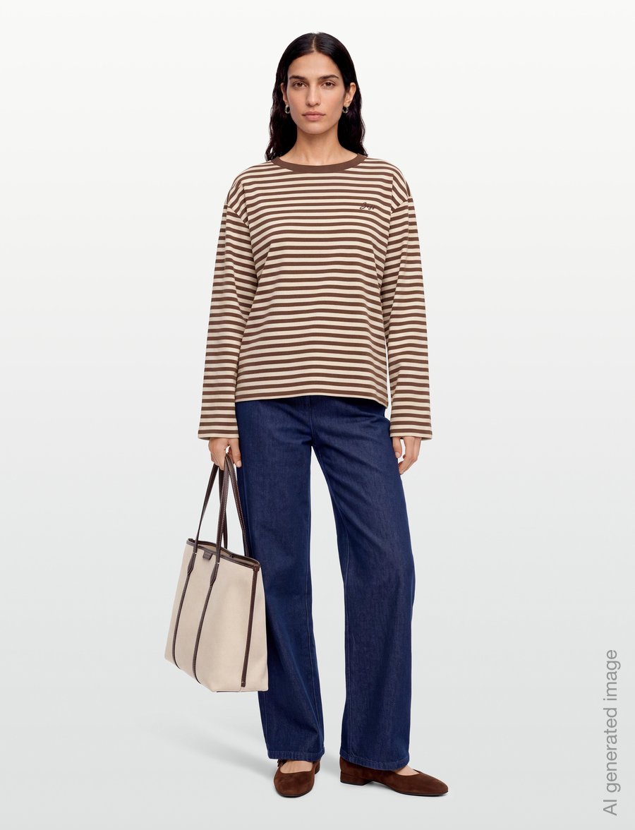 BOSS - C_Ewa_stripe - langärmlige tops - open miscellaneous - 0