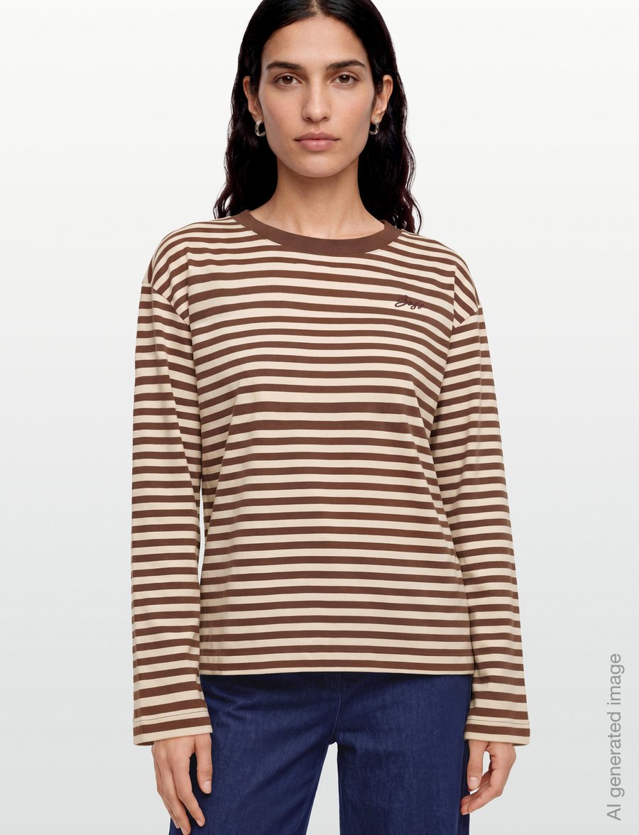 BOSS - C_Ewa_stripe - langärmlige tops - open miscellaneous - 3