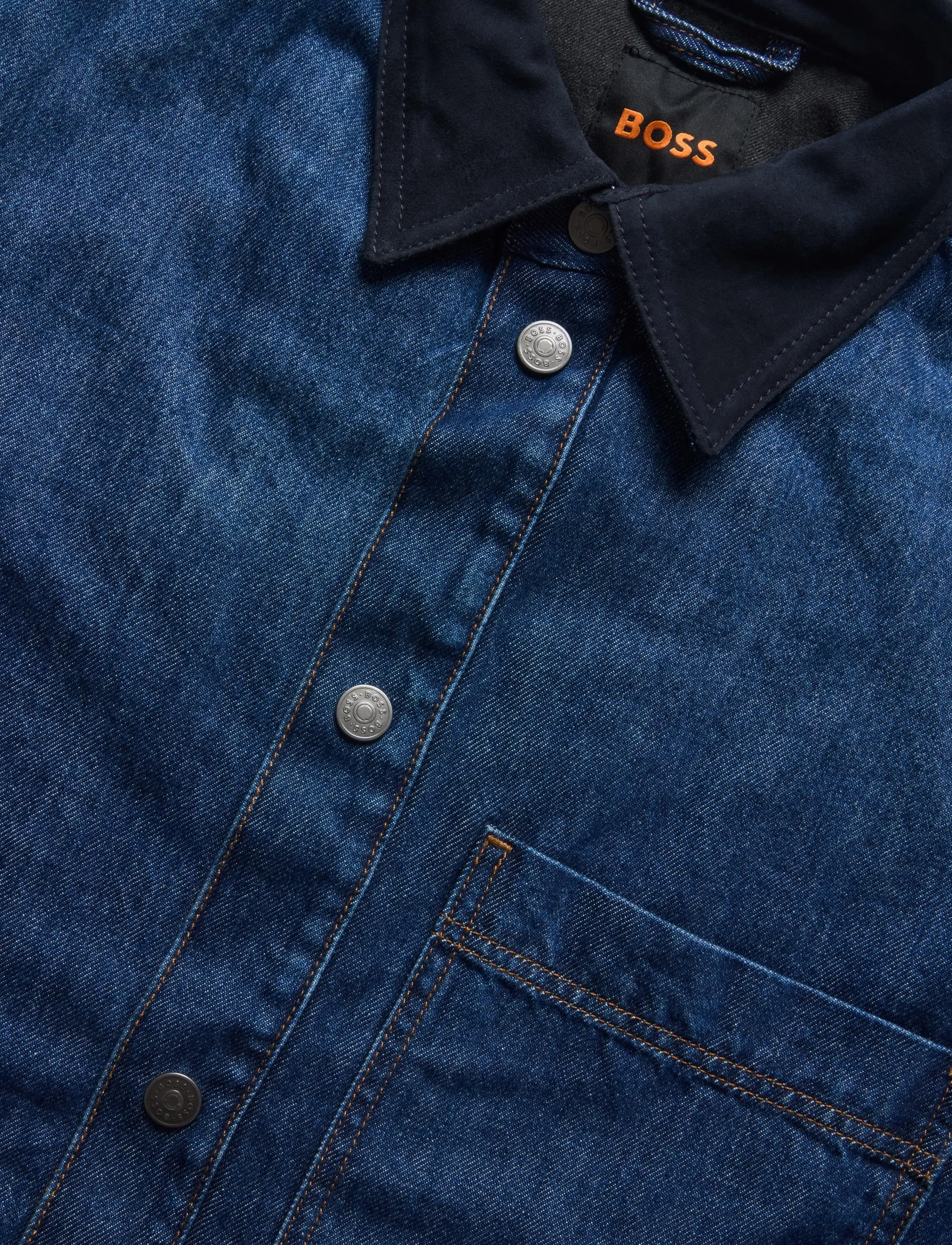 BOSS - LAREDO-4 BO - ungefütterte denimjacken - navy - 2