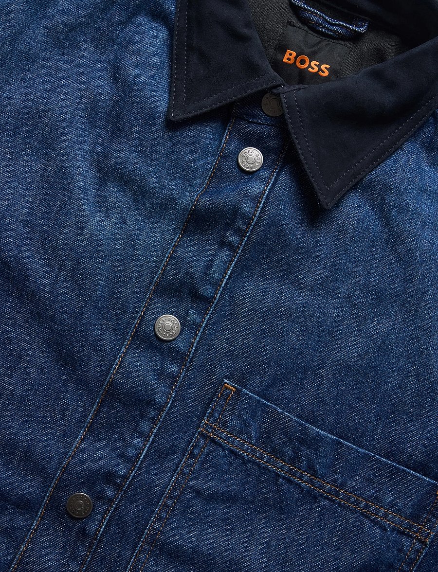 BOSS - LAREDO-4 BO - ungefütterte denimjacken - navy - 2