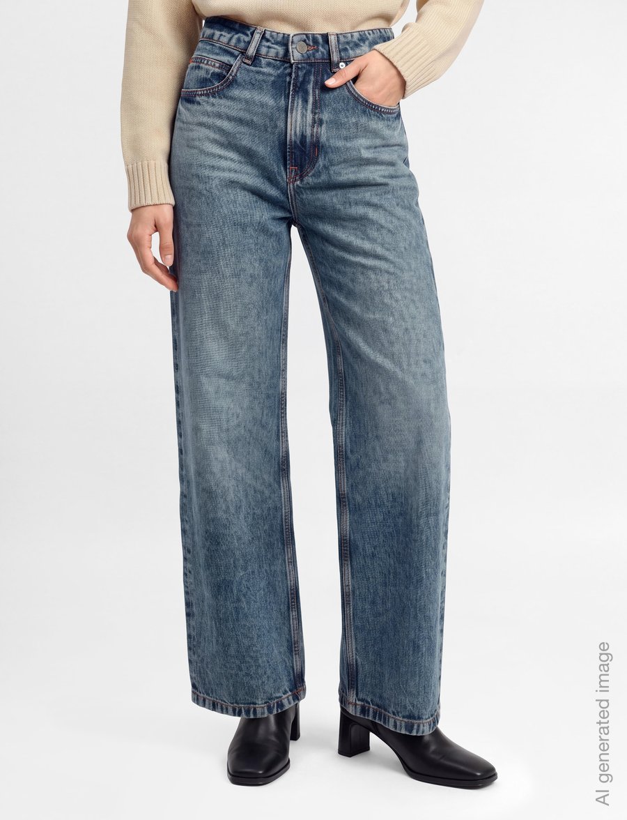 BOSS - C_MARLENE HR 16.0 - wide leg jeans - medium blue - 3