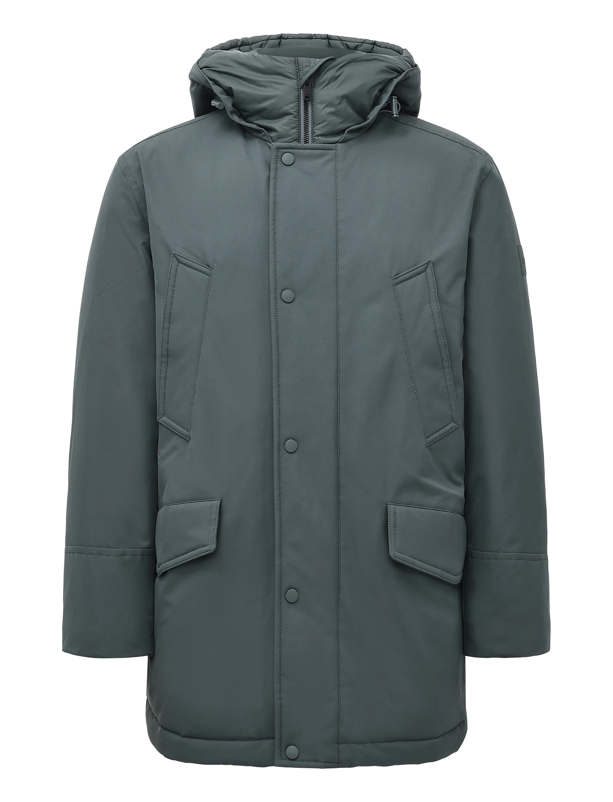 Water-repellent parka jacket with logo badge 5