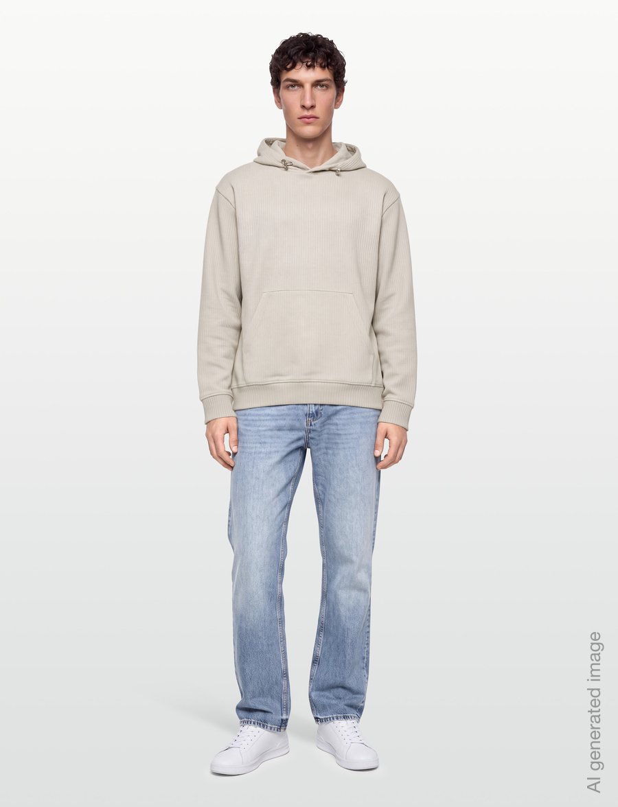 BOSS - We_Cordu - kapuutsiga pusad - light beige - 0
