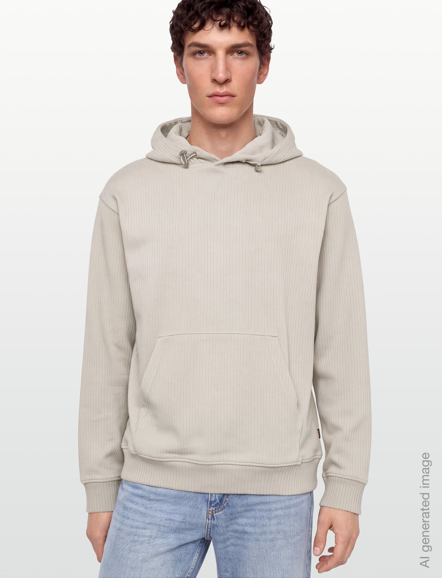 BOSS - We_Cordu - kapuutsiga pusad - light beige - 3