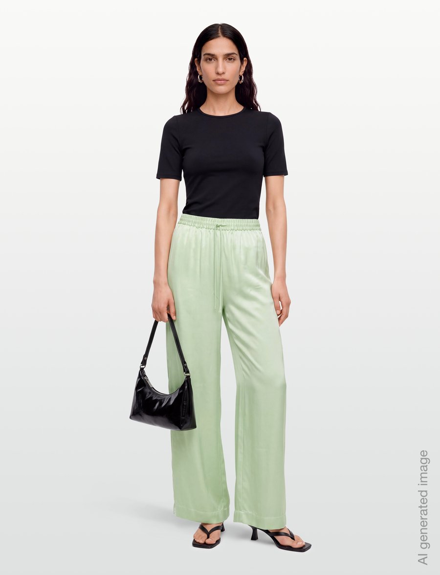 BOSS - C_Talia - pantalons larges - open green - 0