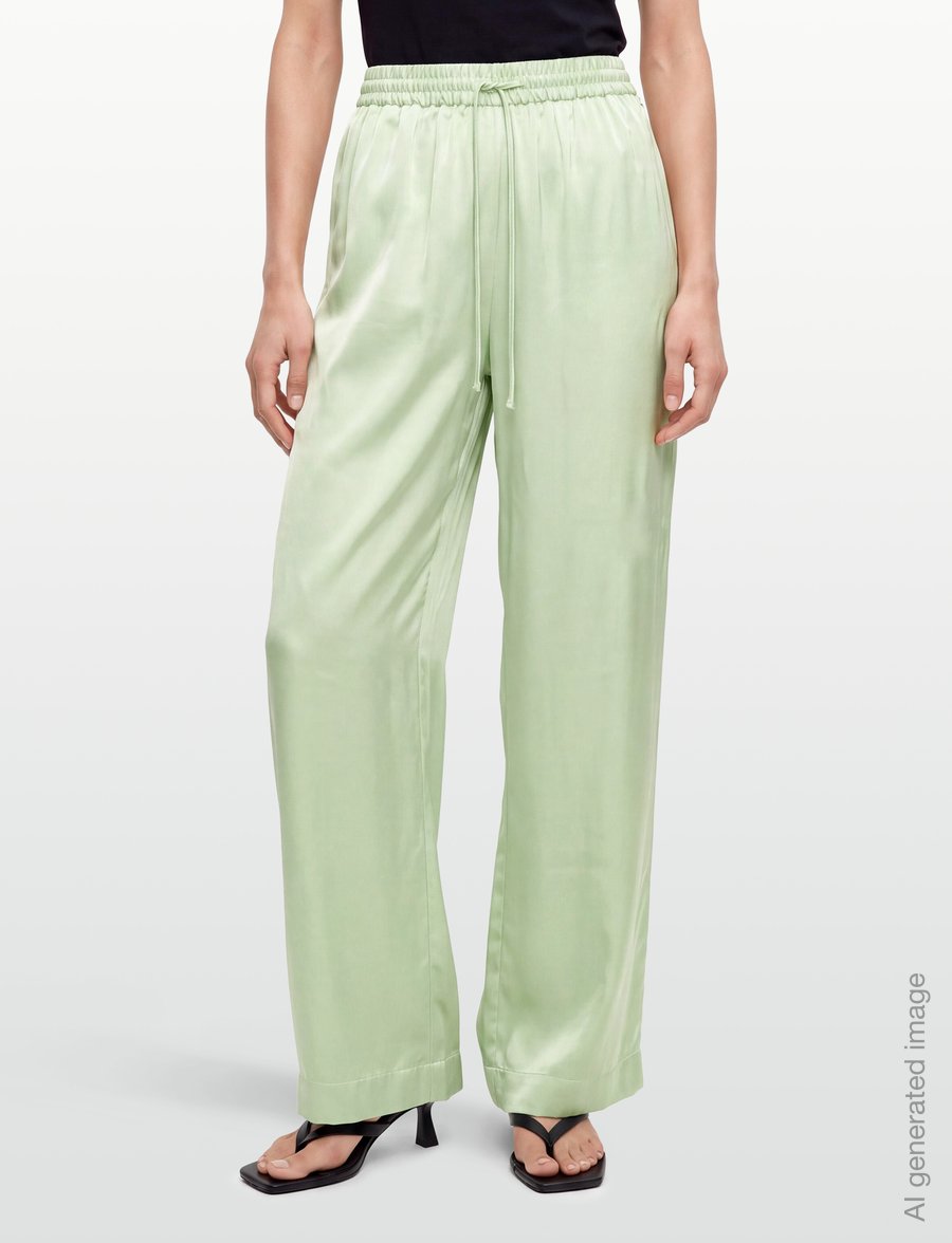 BOSS - C_Talia - pantalons larges - open green - 3