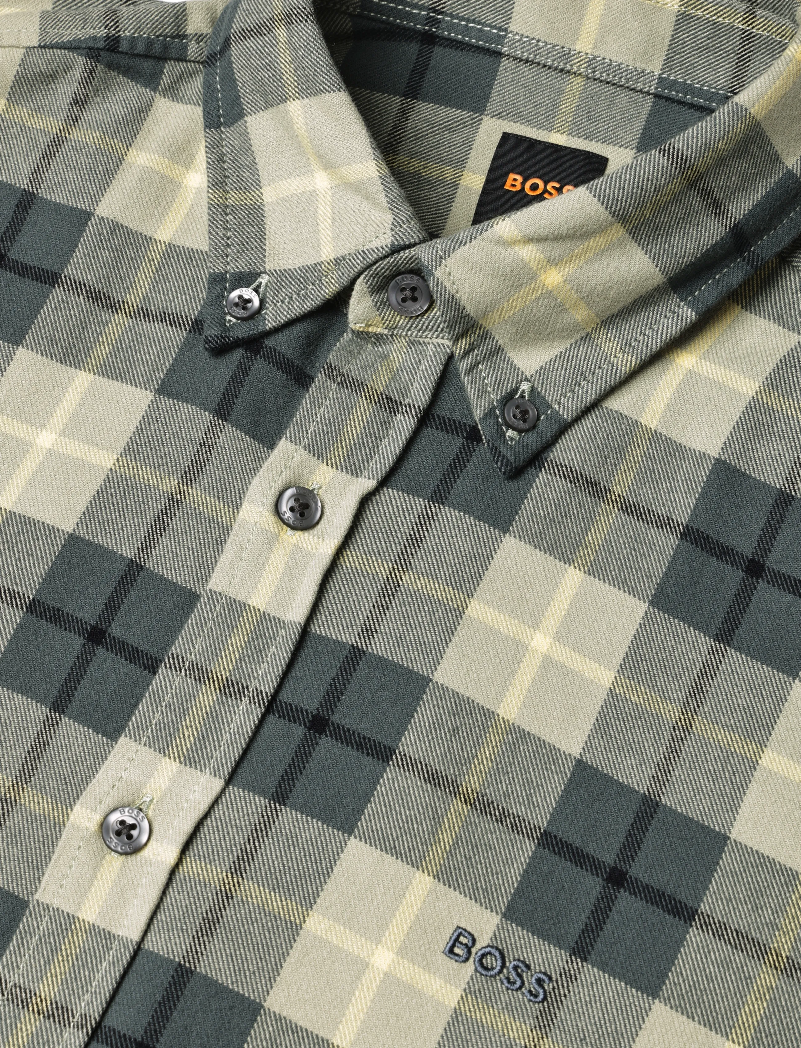 BOSS - Rickert_M - checkered shirts - open green - 2