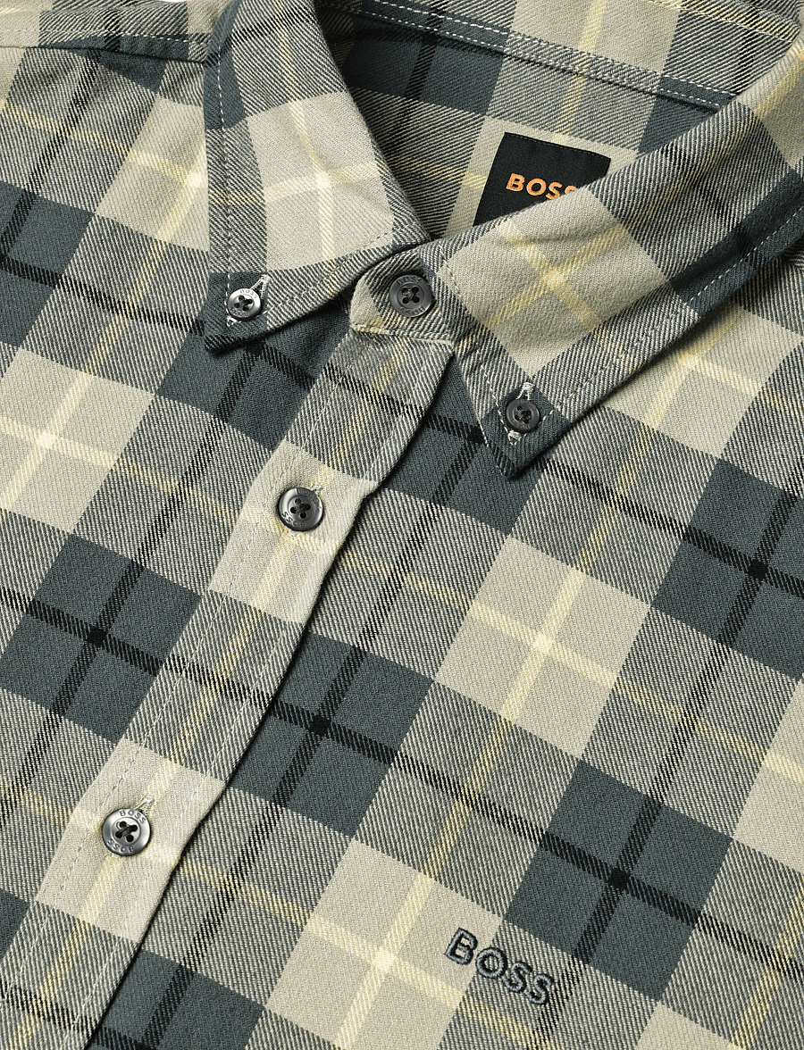 BOSS - Rickert_M - checkered shirts - open green - 2