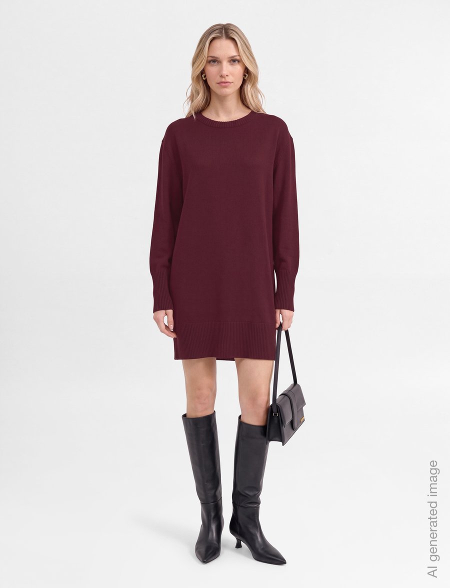 BOSS - C_Ferinea - knitted dresses - medium red - 0
