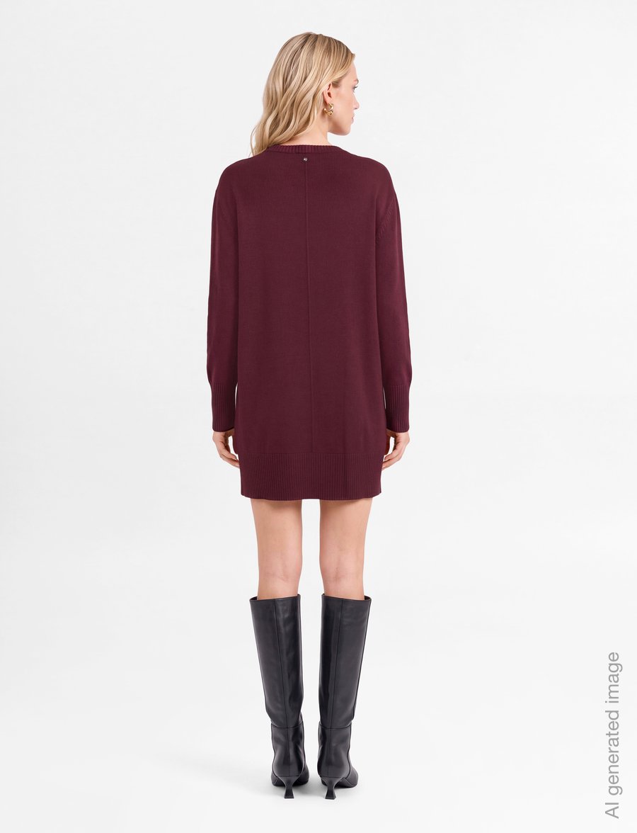 BOSS - C_Ferinea - knitted dresses - medium red - 4