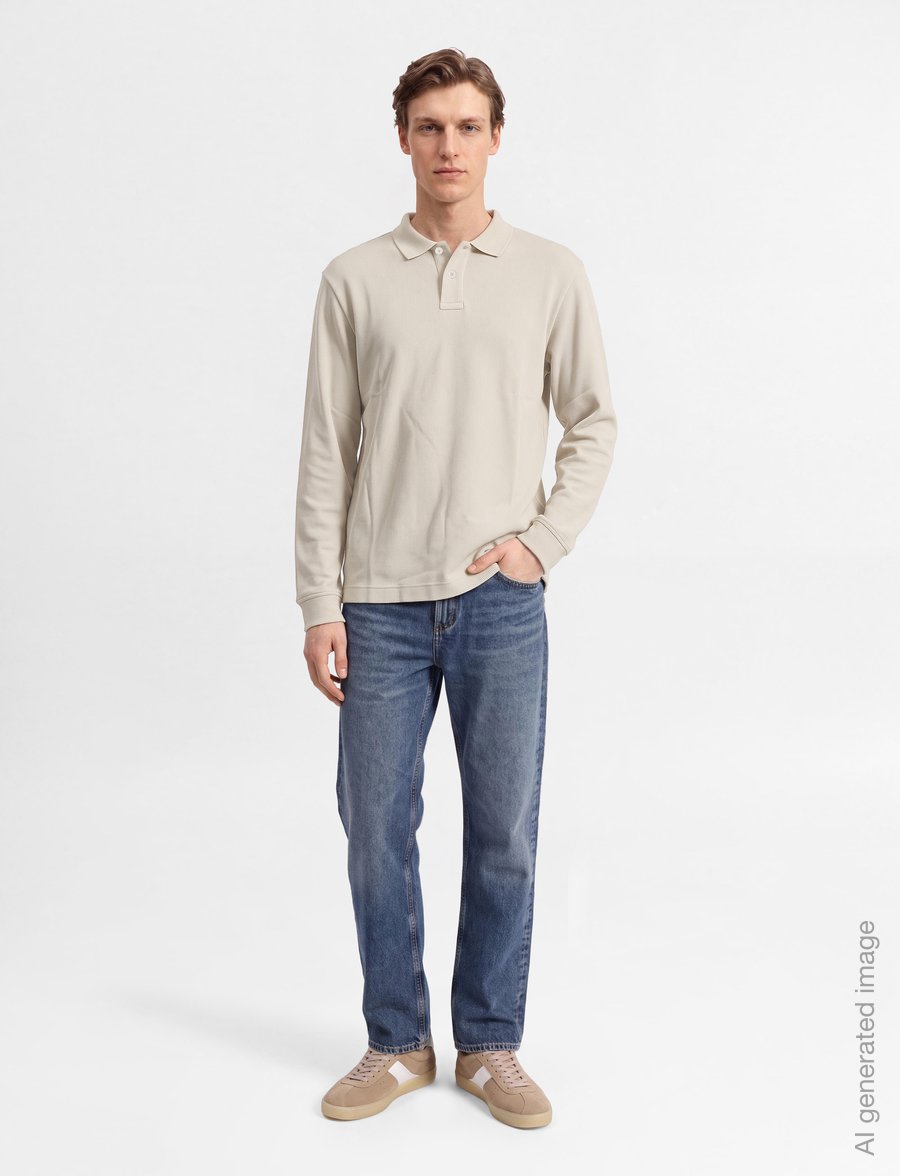 BOSS - Petempestolong 1 - langærmede poloer - light beige - 0