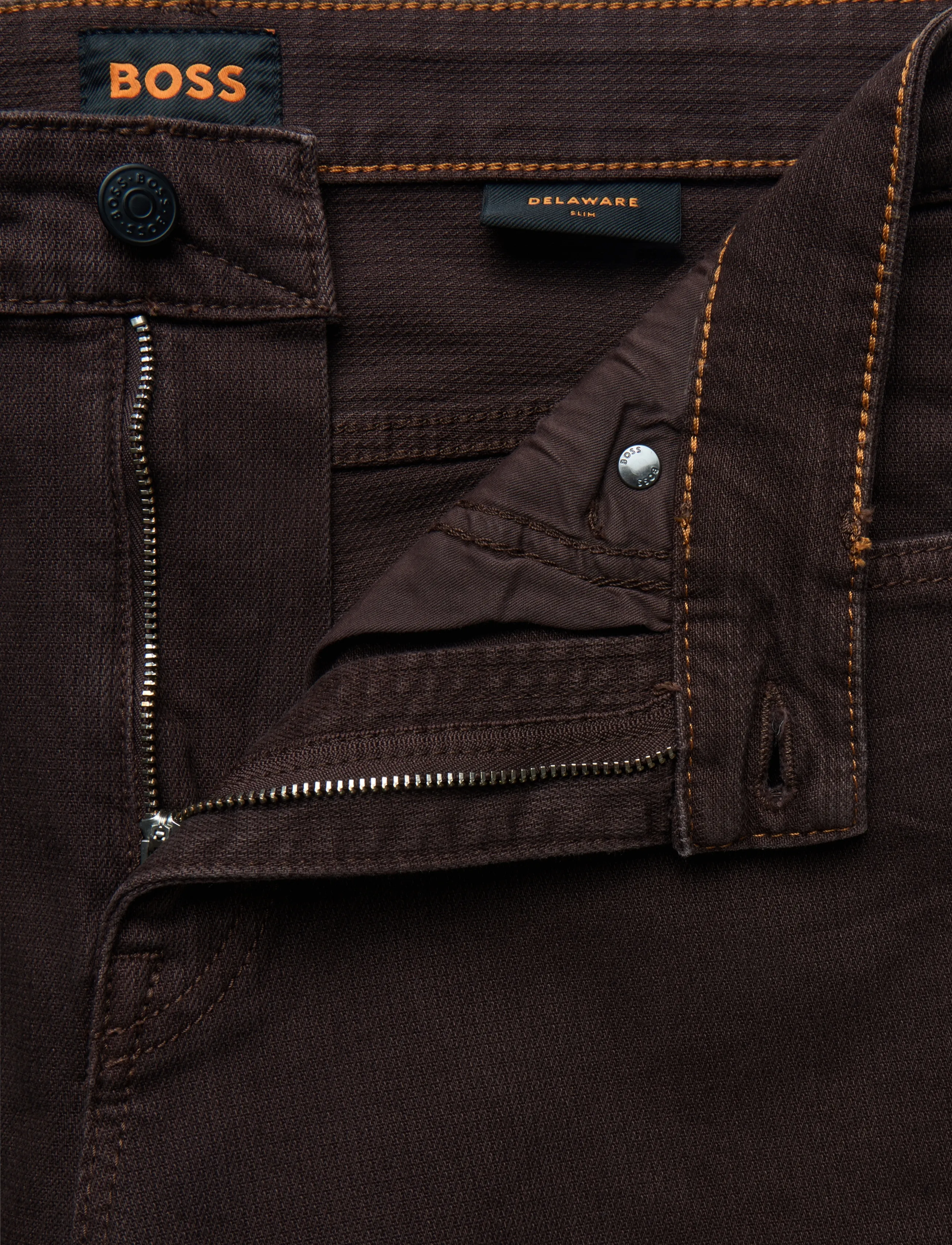 BOSS - DELAWARE BO - slim jeans - dark brown - 3