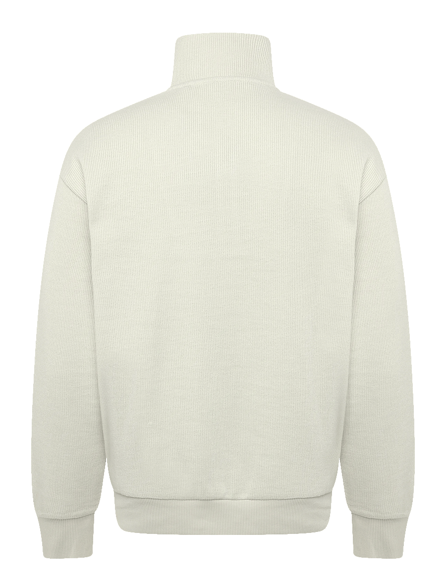 BOSS - Ze_Frost - pullover mit halbem reißverschluss - light beige - 1
