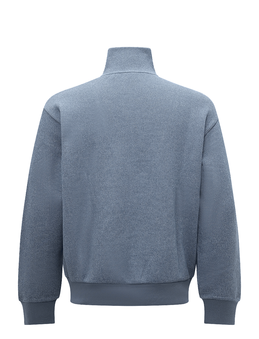 BOSS - Ze_Frost - poolpika lukuga džemprid - medium blue - 1