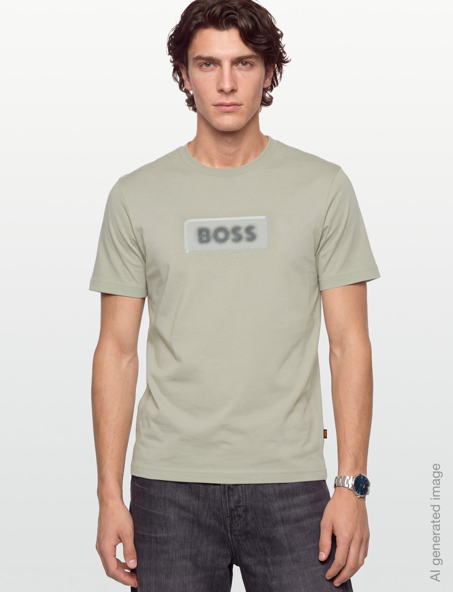 BOSS - Te_Effect - short-sleeved t-shirts - open green - 3