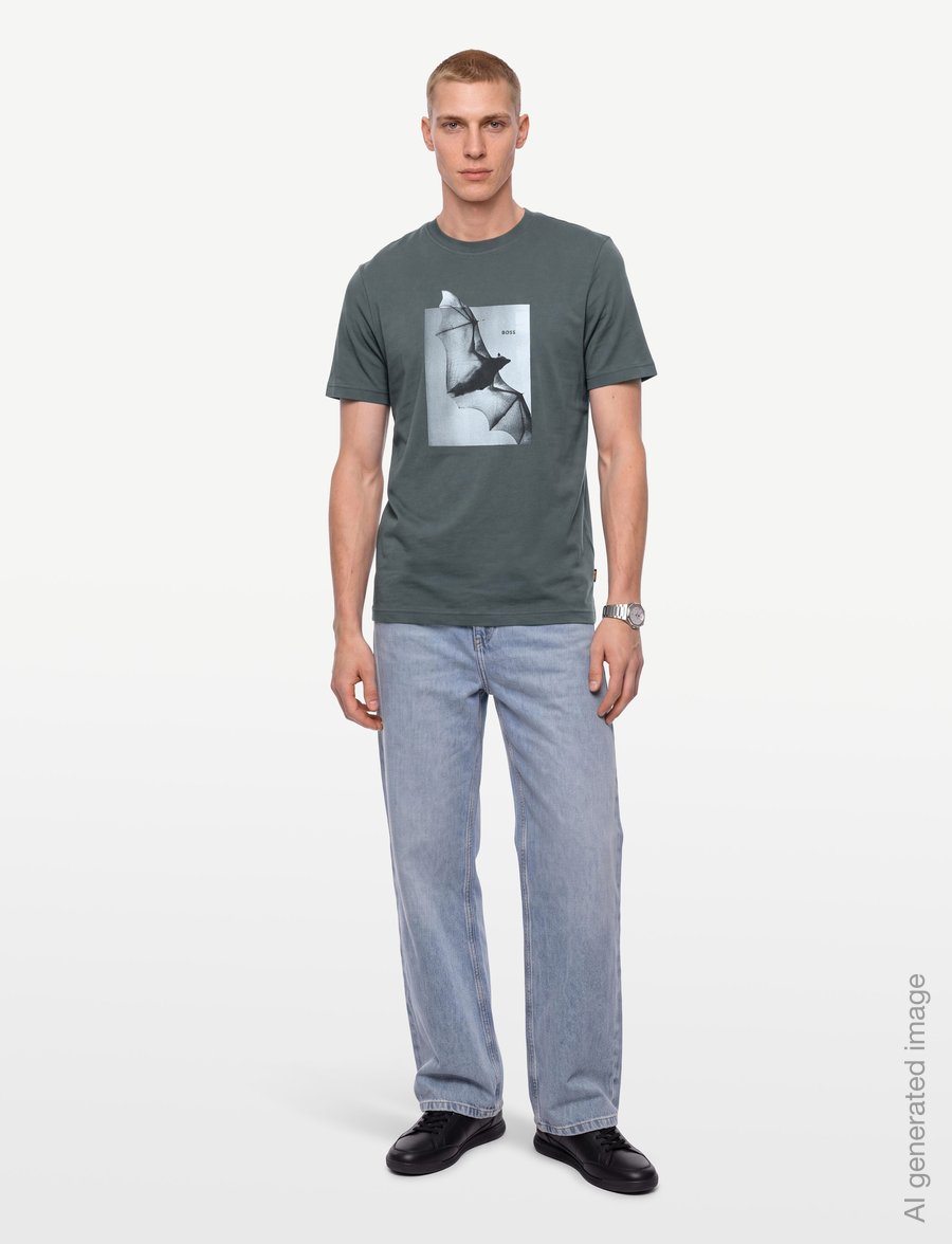 BOSS - Te_Being - short-sleeved t-shirts - open green - 0