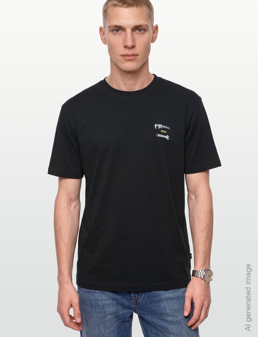 BOSS - Te_Tools - lühikeste varrukatega t-särgid - black - 3