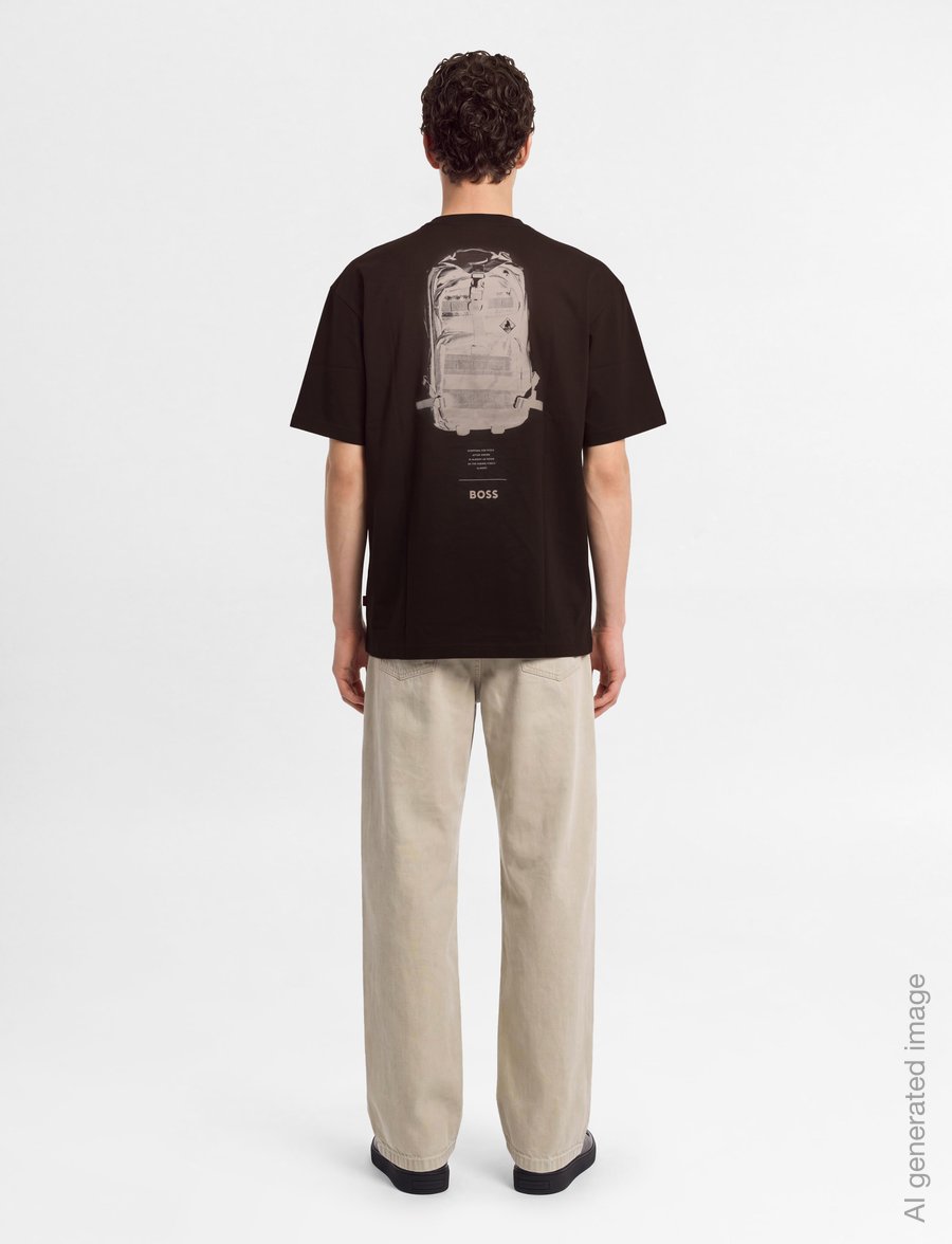 BOSS - Te_Tools - kurzärmelige t-shirts - dark brown - 4