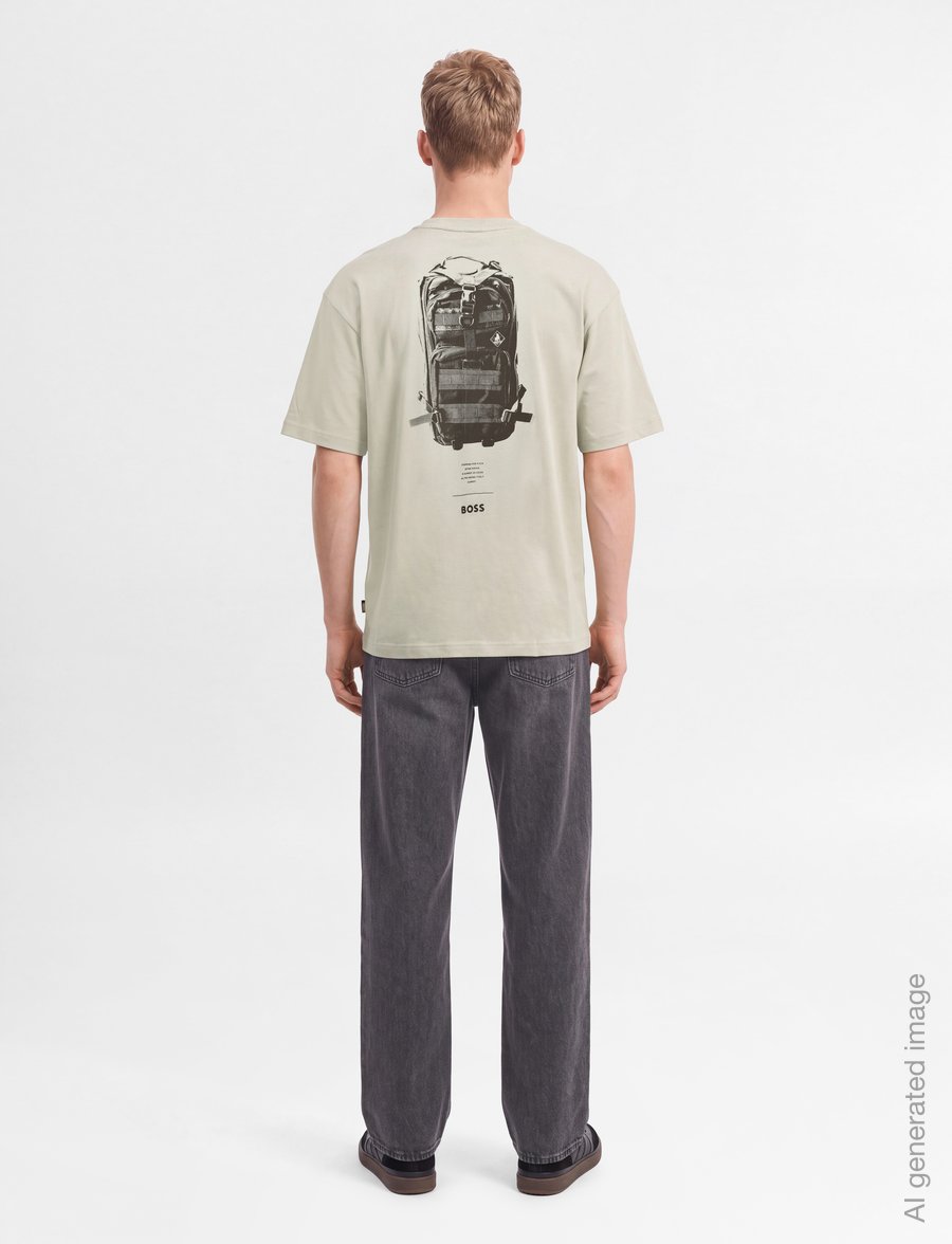 BOSS - Te_Tools - kurzärmelige t-shirts - light beige - 4