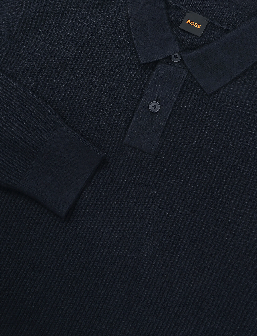 BOSS - Afedro - poloer i strik med lange ærmer - dark blue - 2