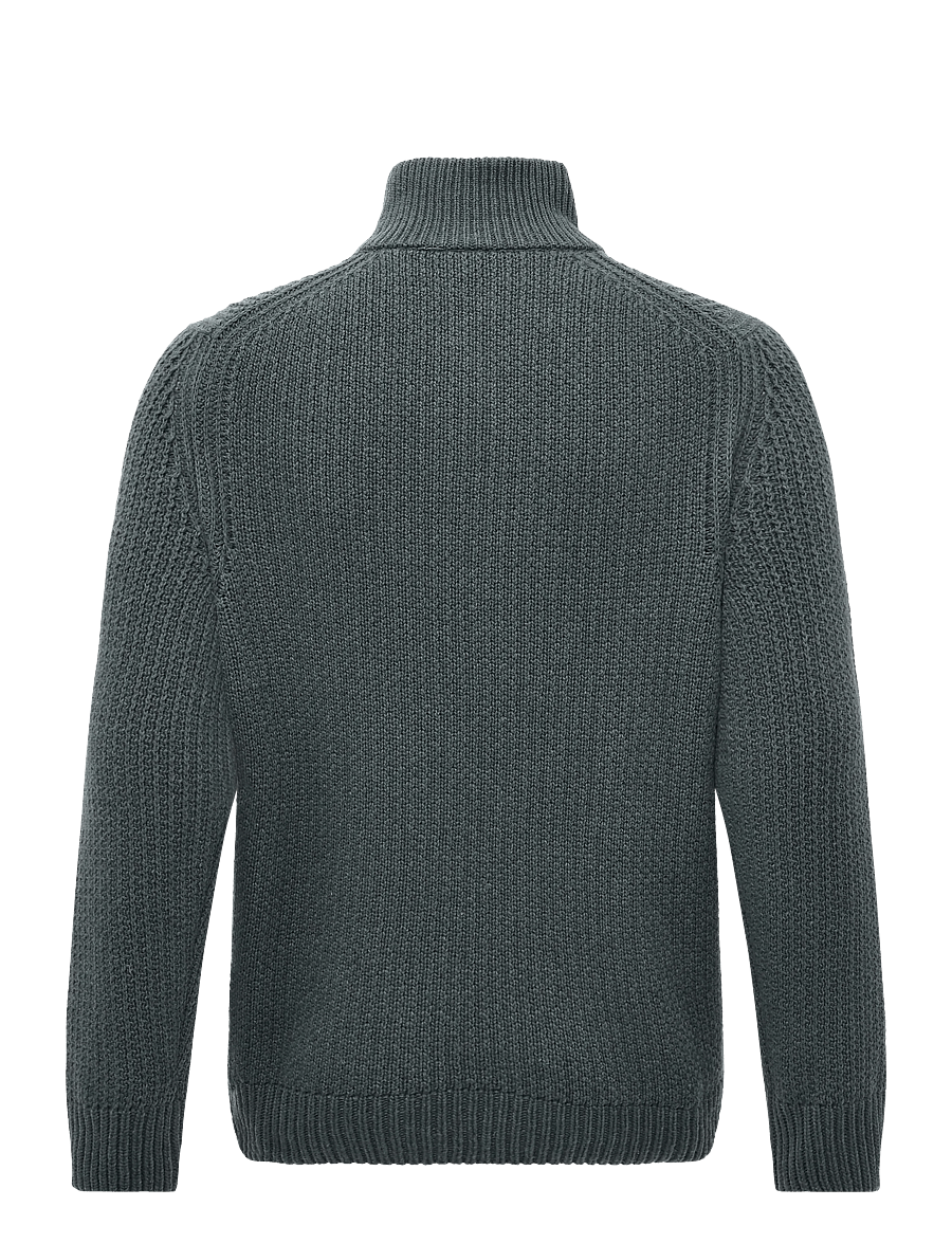 BOSS - Kenter - halfzip strik - open green - 1