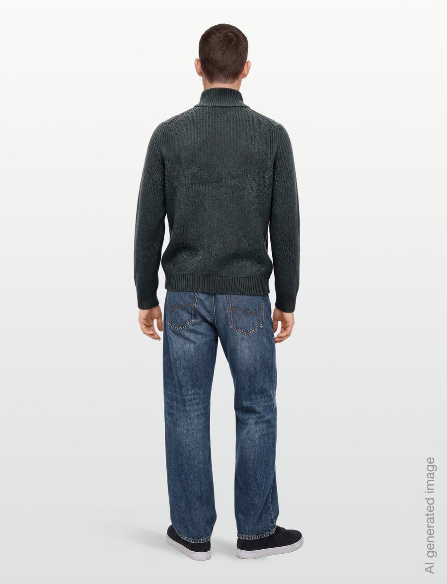 BOSS - Kenter - halfzip strik - open green - 4