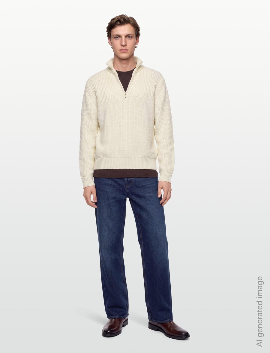 BOSS - Kenter - half zip-tröjor - open white - 0
