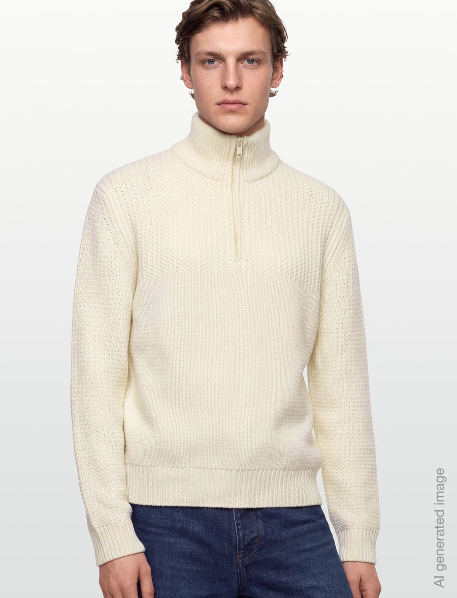 BOSS - Kenter - half zip-tröjor - open white - 3