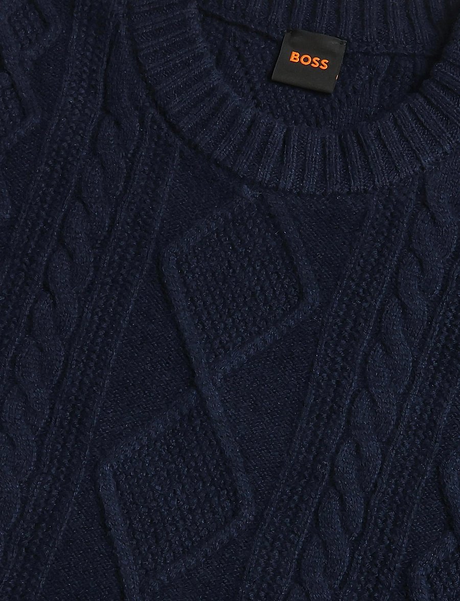BOSS - Atreccio - Ümara kaelusega - dark blue - 2