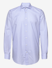Bosweel Shirts Est. 1937 - Slim fit Mens shirt - rutiga skjortor - light blue - 0