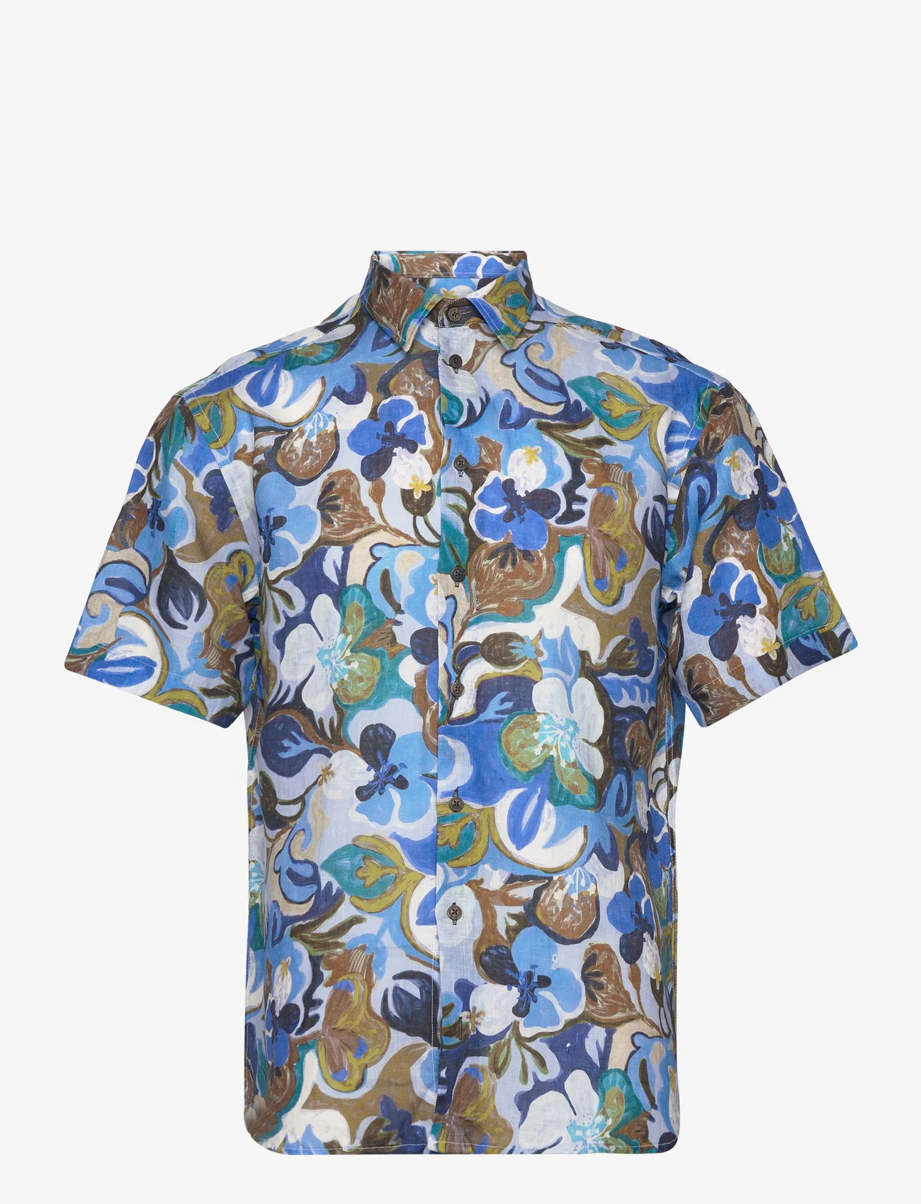Bosweel Shirts Est. 1937 - Regular fit Men shirt - kortærmede skjorter - blue - 0