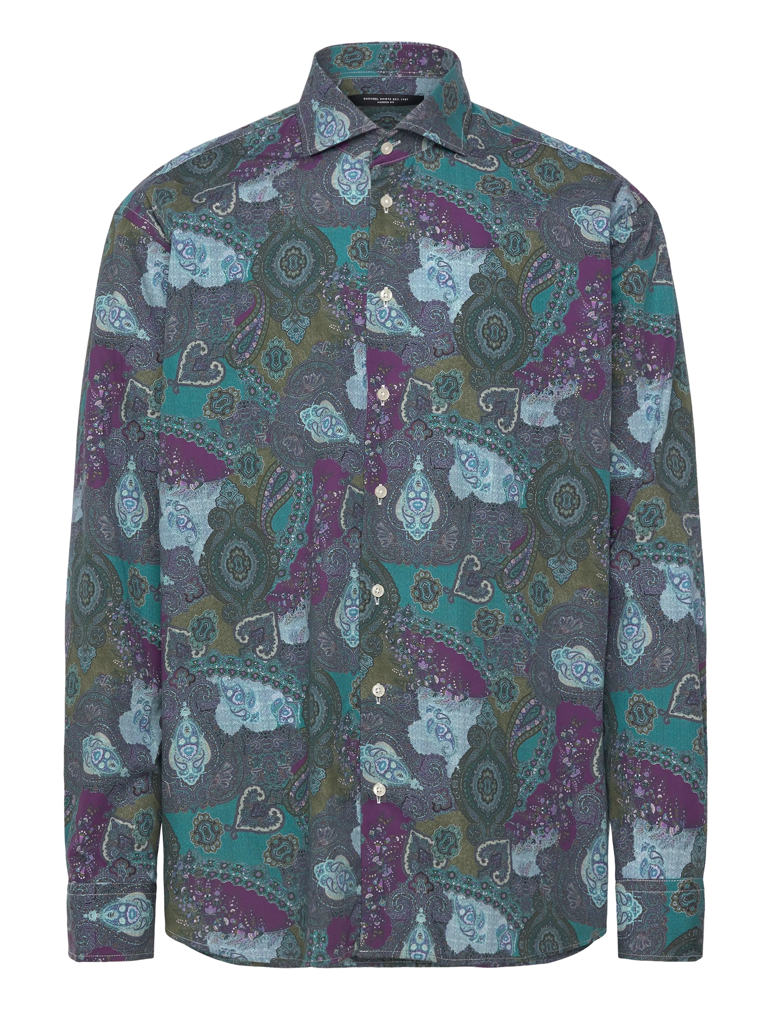 Bosweel Shirts Est. 1937 Regular fit Mens shirt - Bosweel Shirts Est. 1937 - GREEN / green