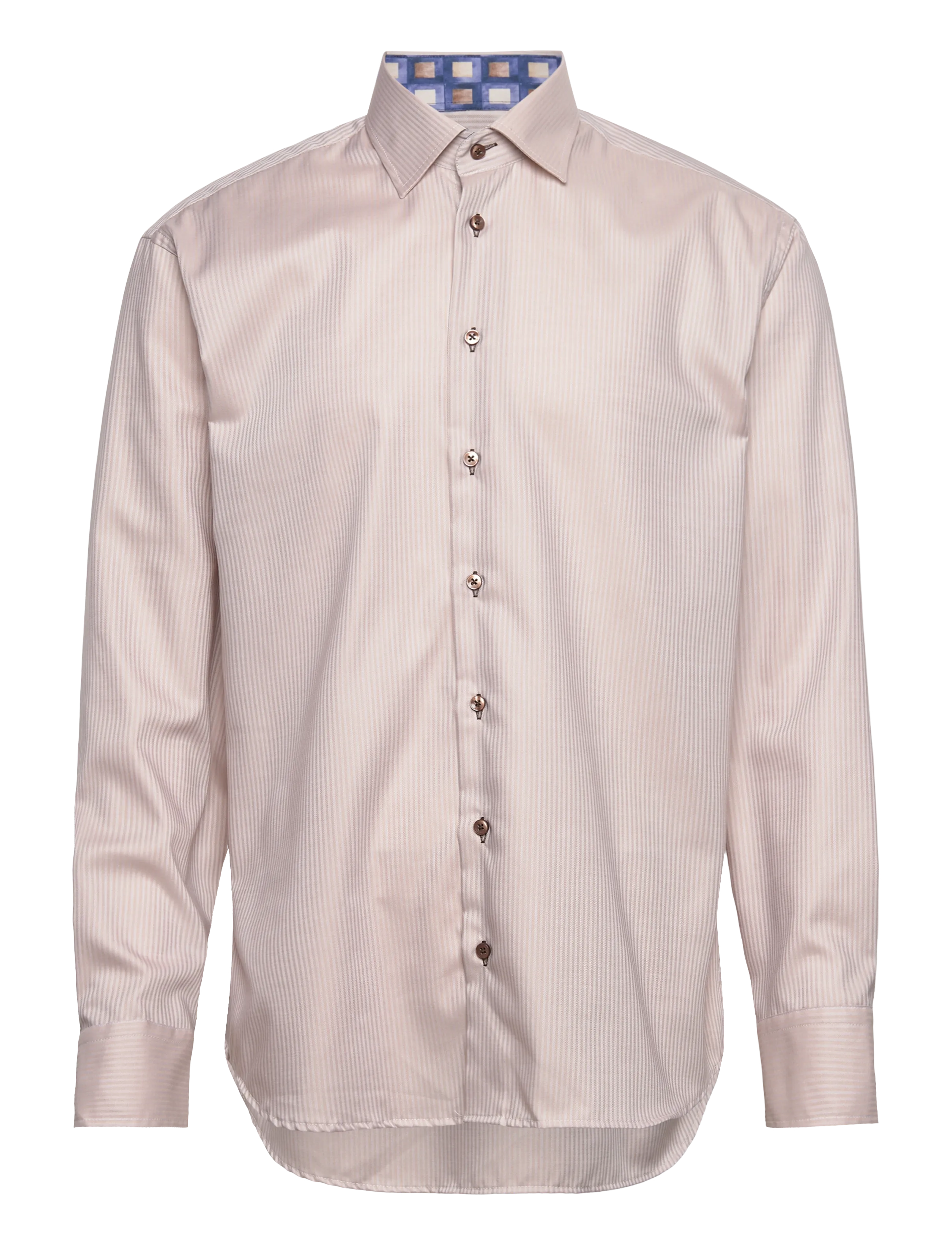 Bosweel Shirts Est. 1937 tone in tone stripe w. contrast - Business-Hemden - BEIGE / beige