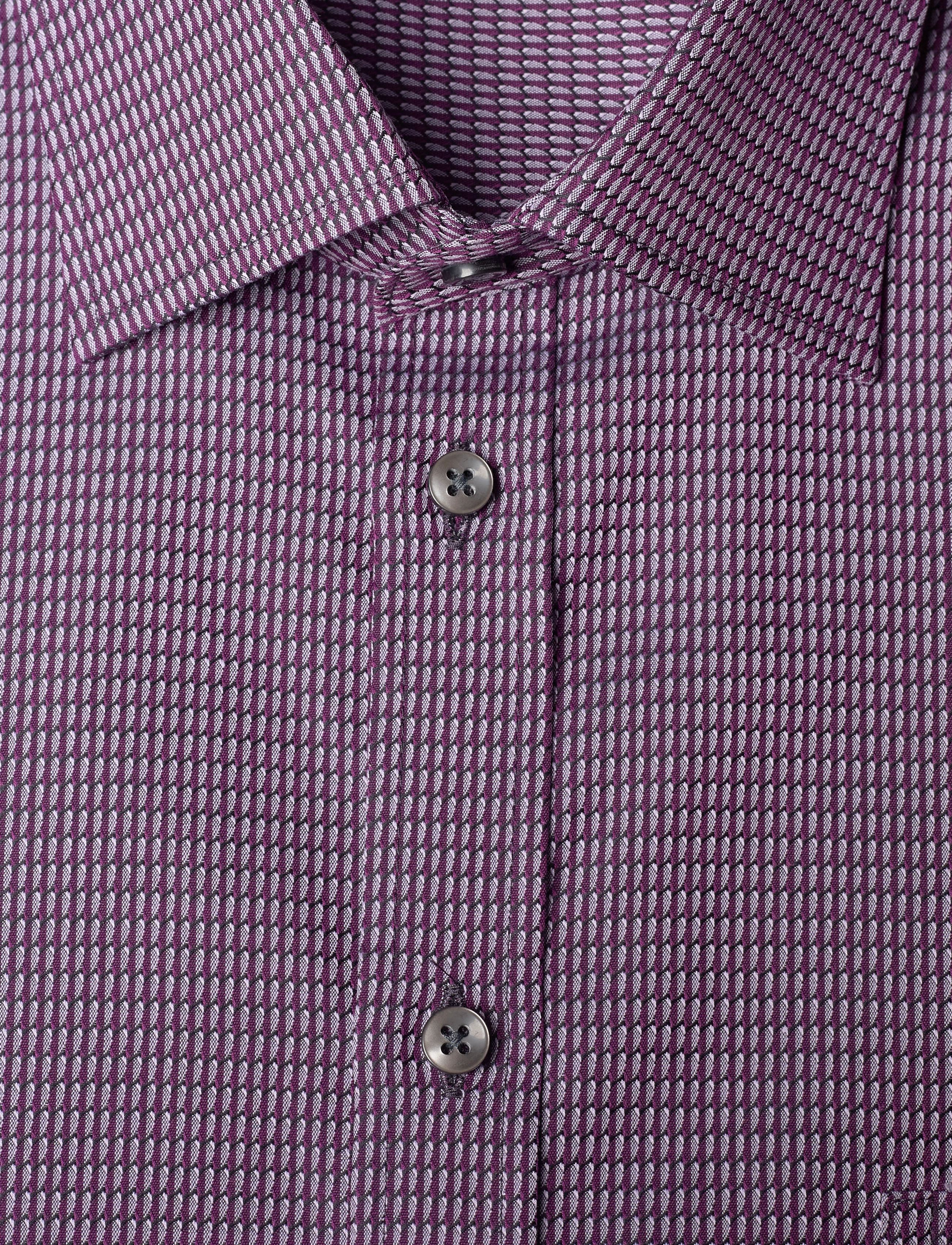 Bosweel Shirts Est. 1937 - tone in tone stripe w. contrast - purple - 2