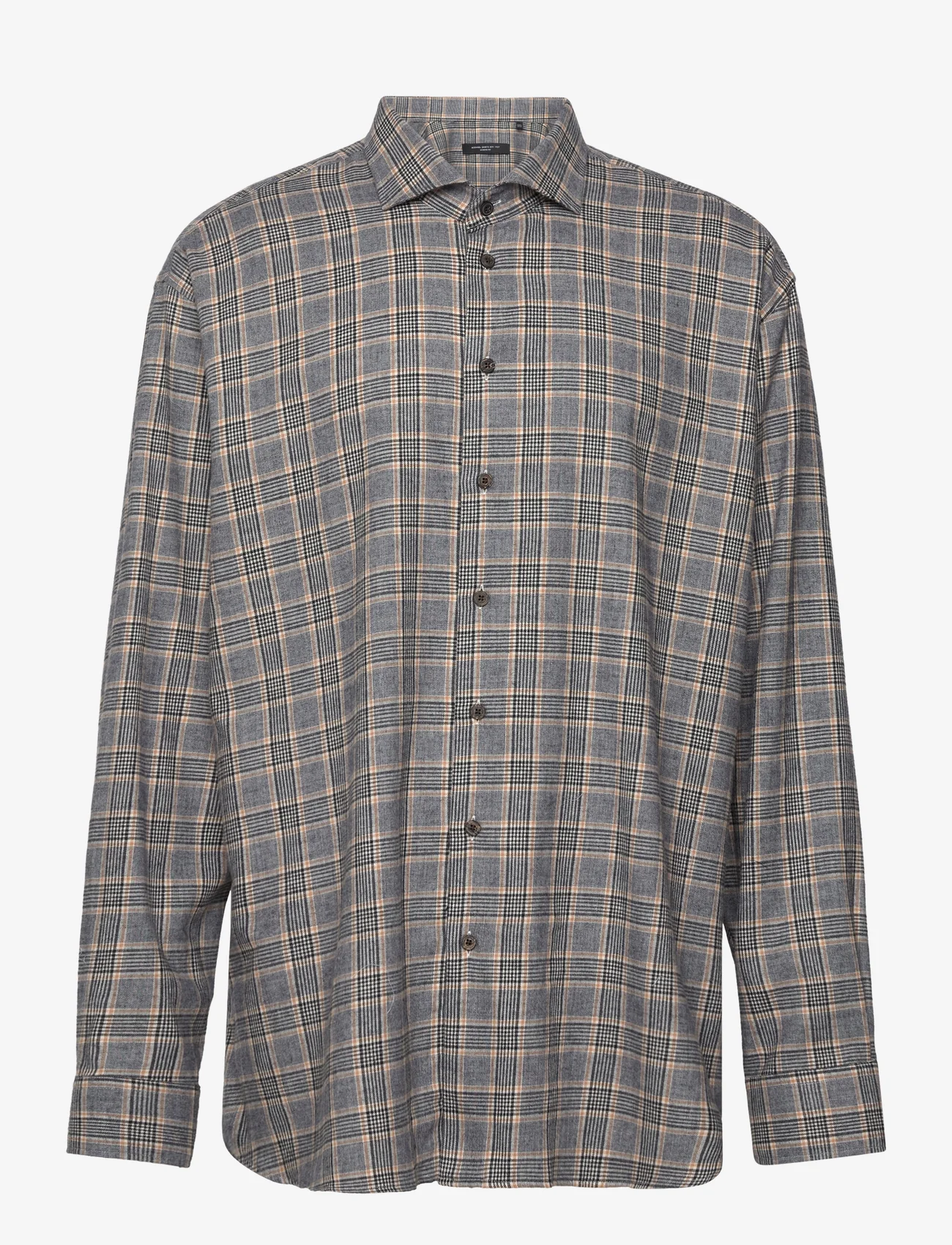 Bosweel Shirts Est. 1937 - Regular fit Mens shirt - rutede skjorter - grey - 0
