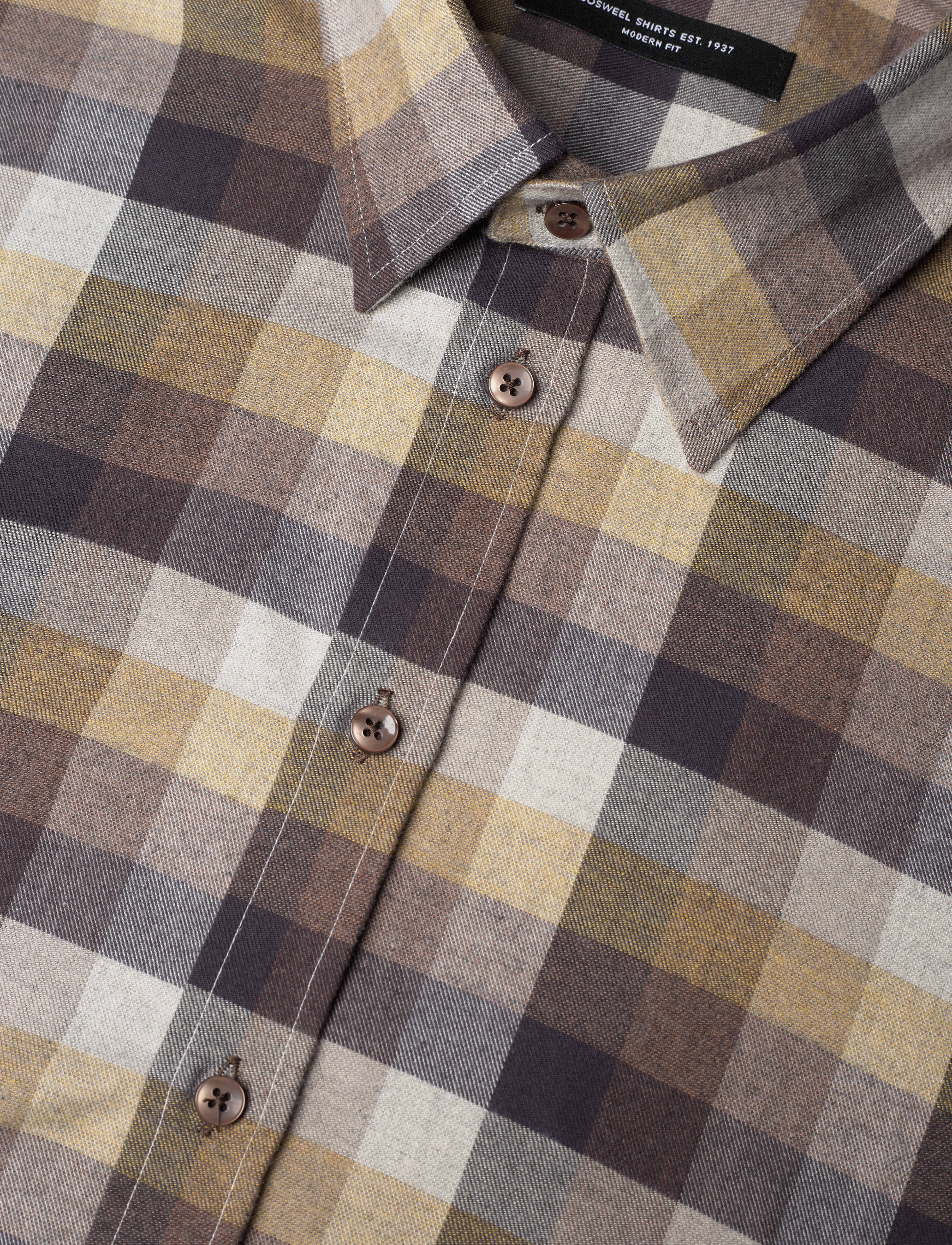 Bosweel Shirts Est. 1937 - Regular fit Mens shirt - brown - 3
