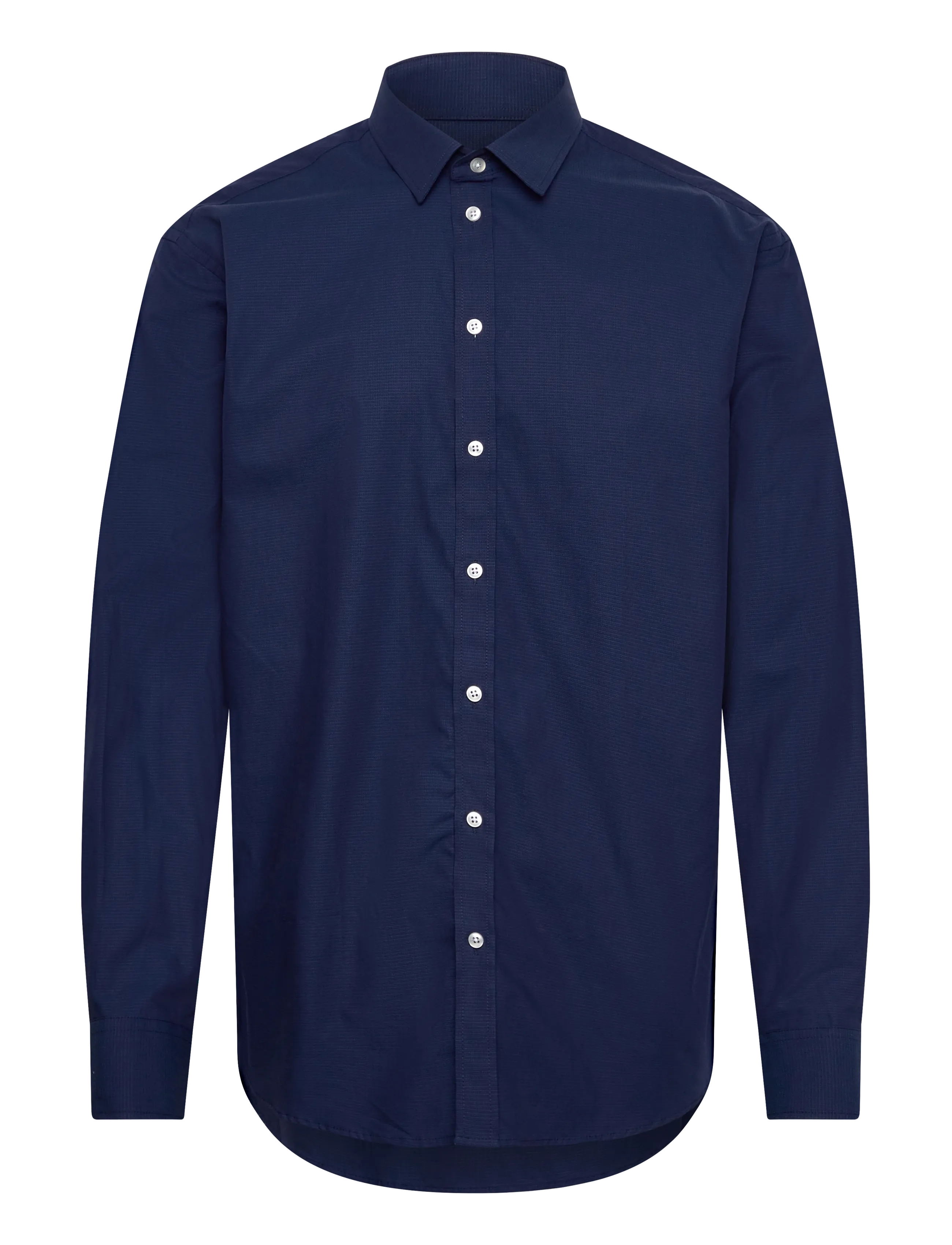 Bosweel Shirts Est. 1937 weaved structure w. contrast - Bosweel Shirts Est. 1937 - NAVY / navy