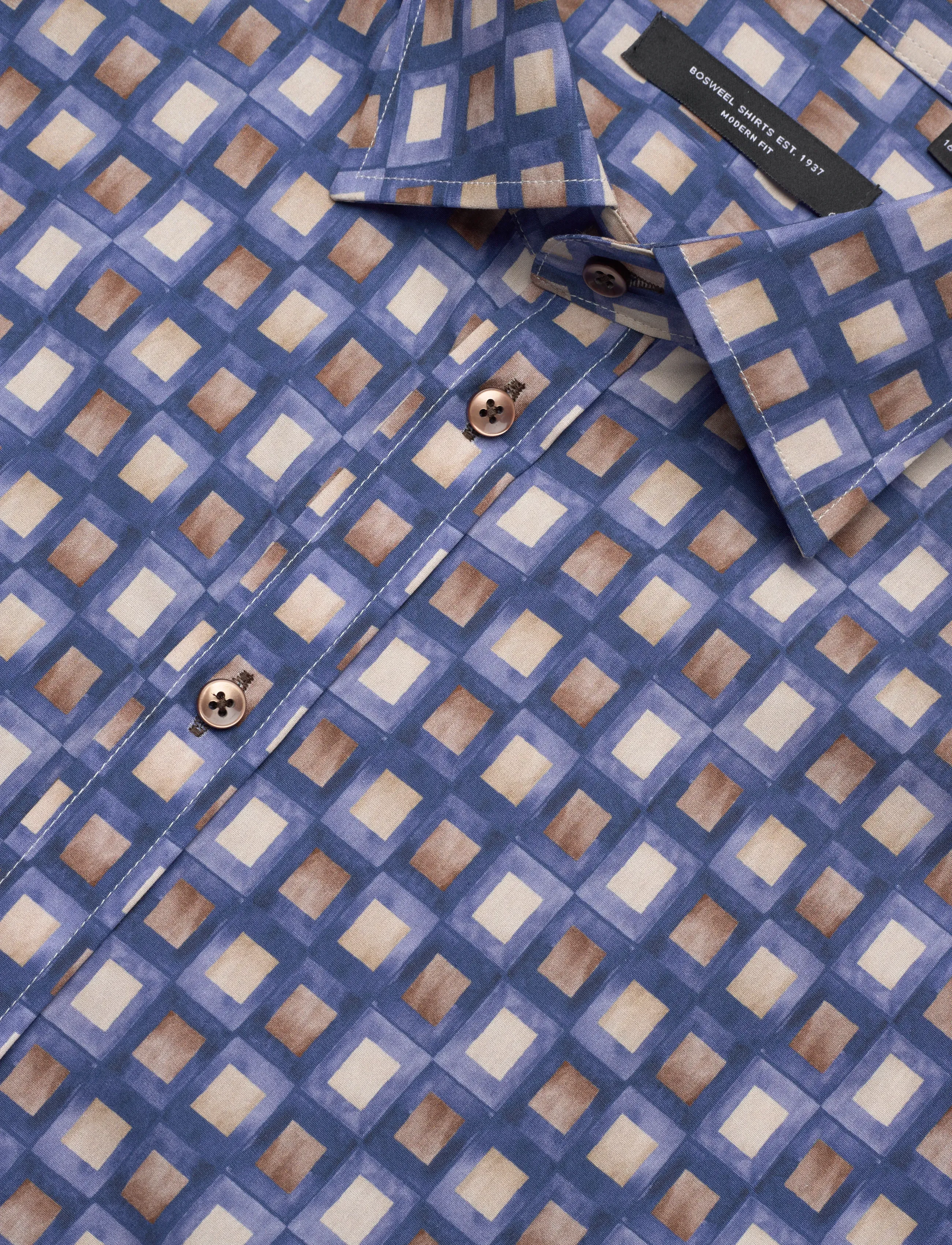 Bosweel Shirts Est. 1937 - Regular fit Mens shirt - blue - 3