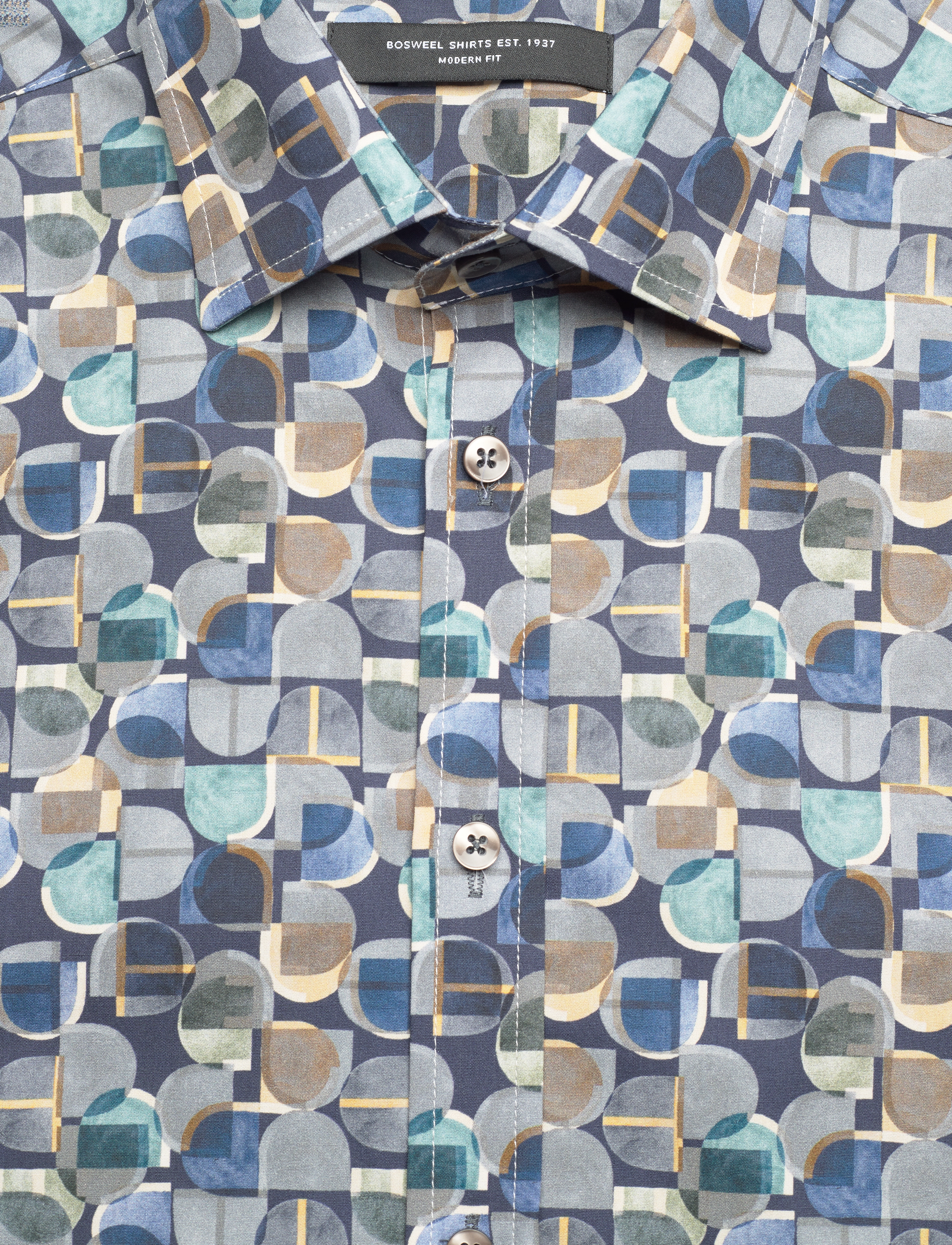 Bosweel Shirts Est. 1937 - Regular fit Mens shirt - miesten - blue - 2