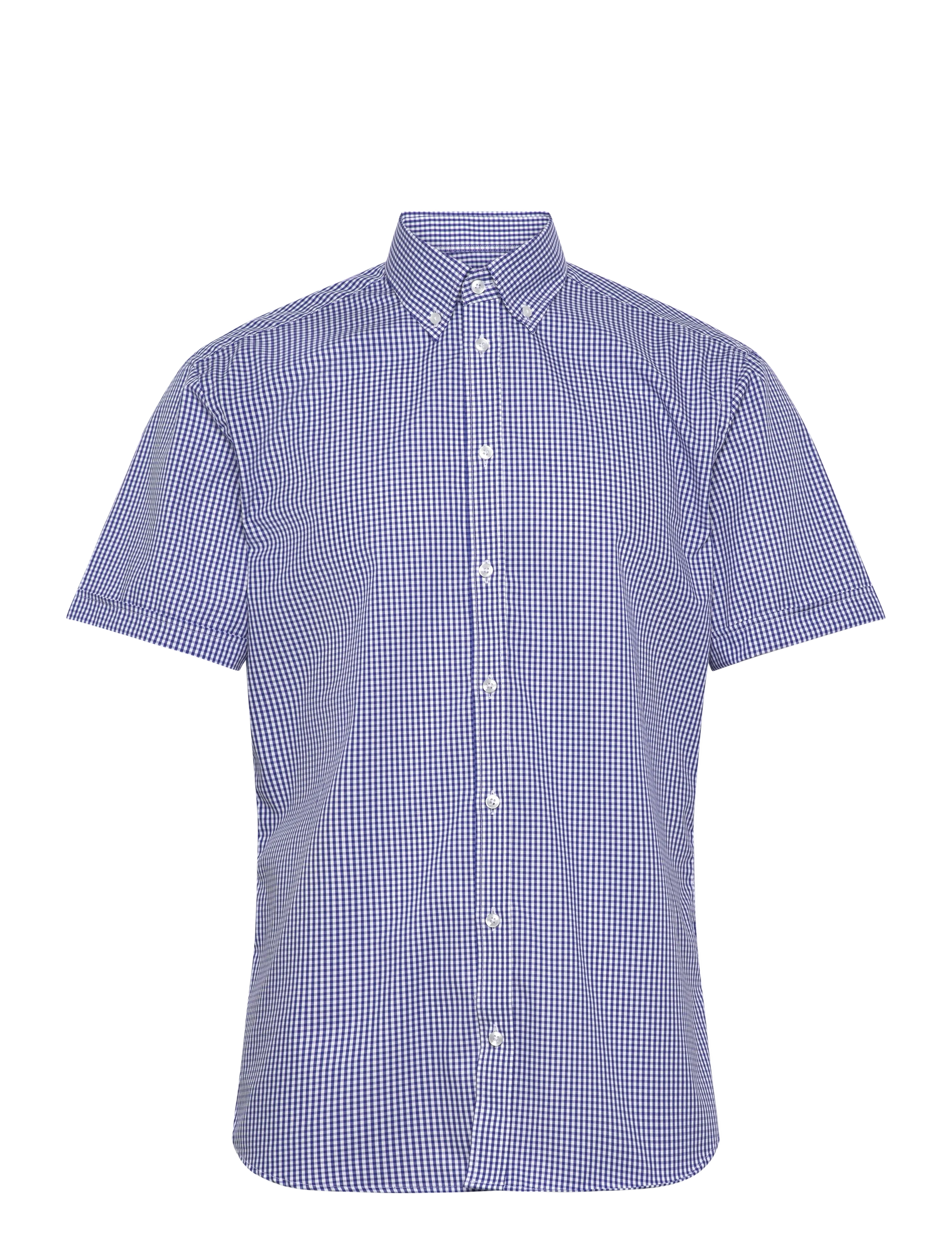 BOSWEEL Hemden EST. 1937 Kurz Sleeve Mens Shirt Blau - S - Herren