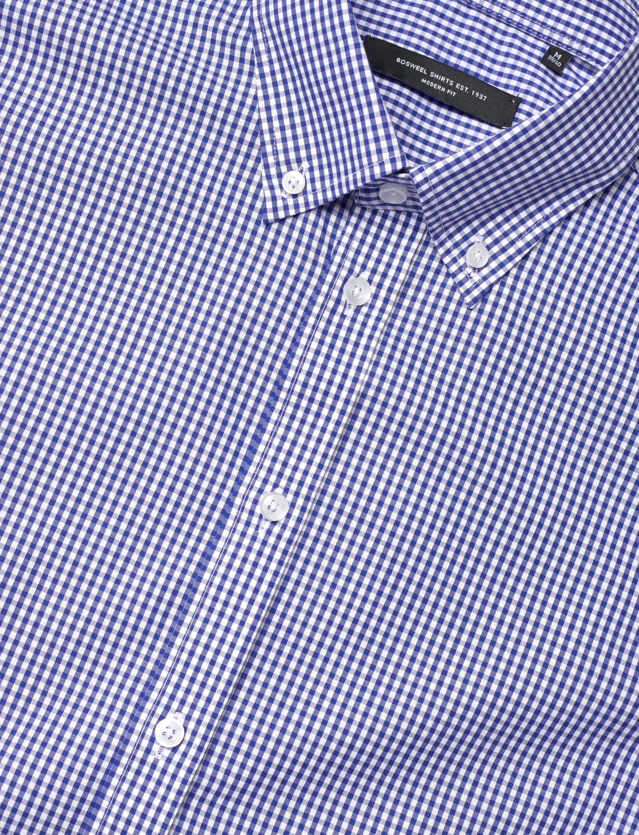 Bosweel Shirts Est. 1937 - Short sleeve Mens shirt - kortærmede skjorter - blue - 3