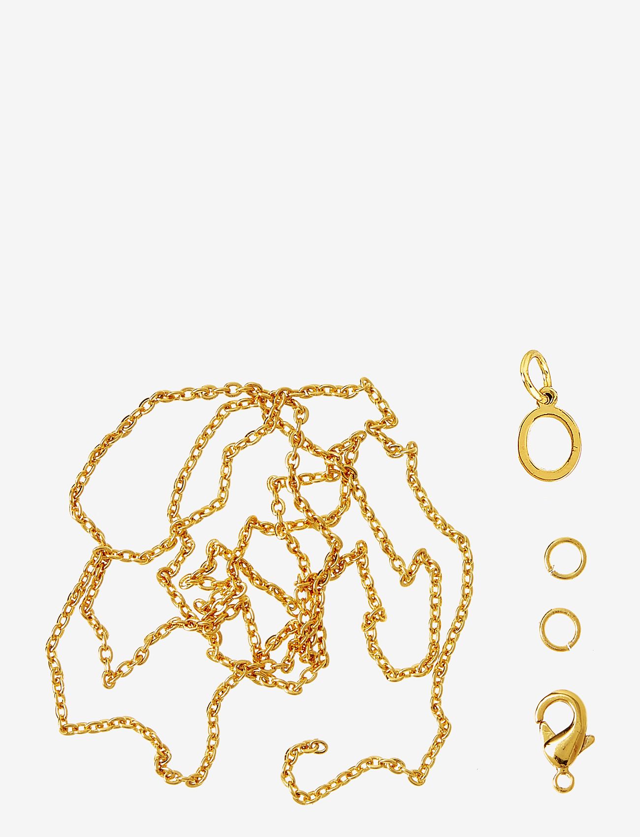 Me & My Box Letter O Gp With O-Ring, Chain And Clasp, Jewellery & Tilbehør, Guld, Str: ONE SIZE